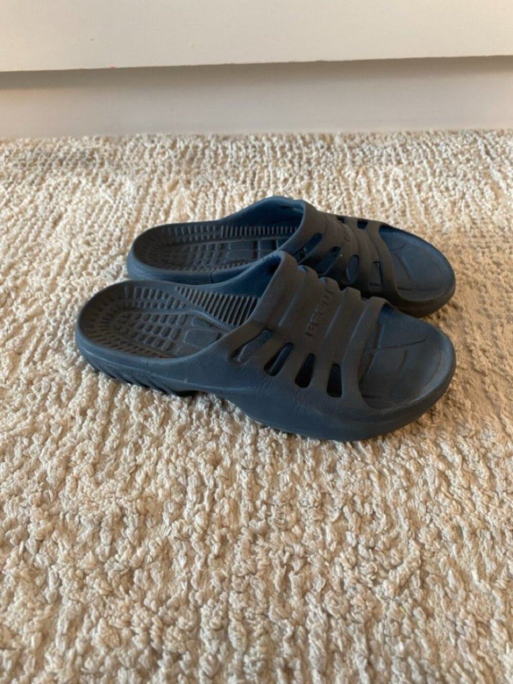 BECO Navy Blue Slide Sandals Kids Size 31 EU Pool Beach